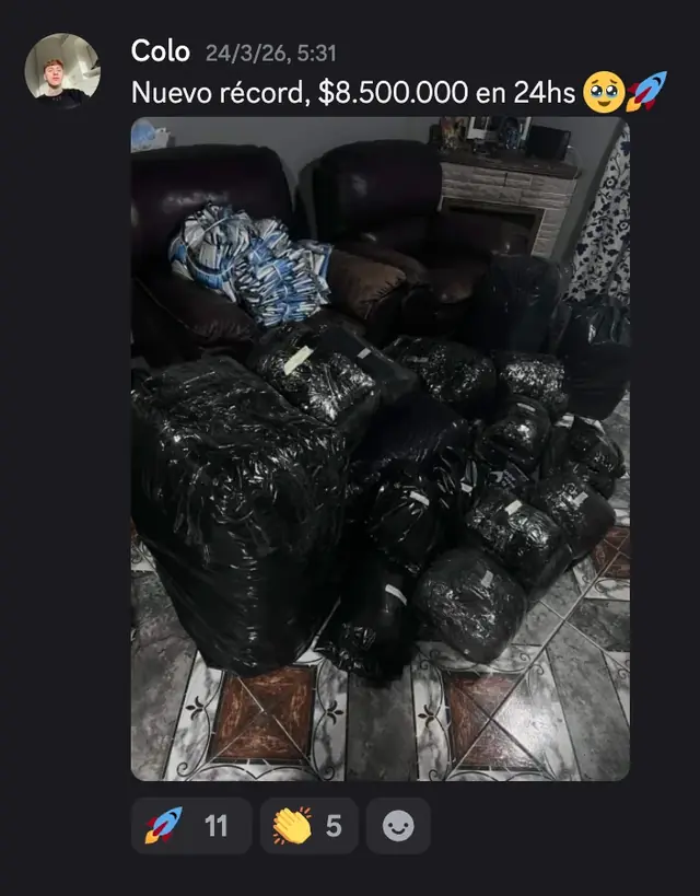 Foto del Discord: Colo · Nuevo récord, $8.500.000 en 24hs