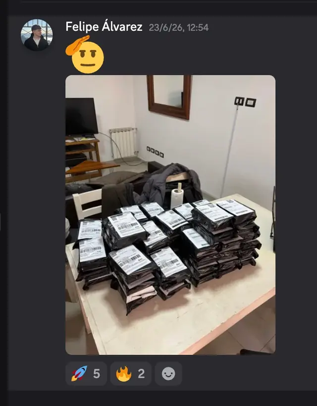 Foto del Discord: Felipe Álvarez · pedidos del día