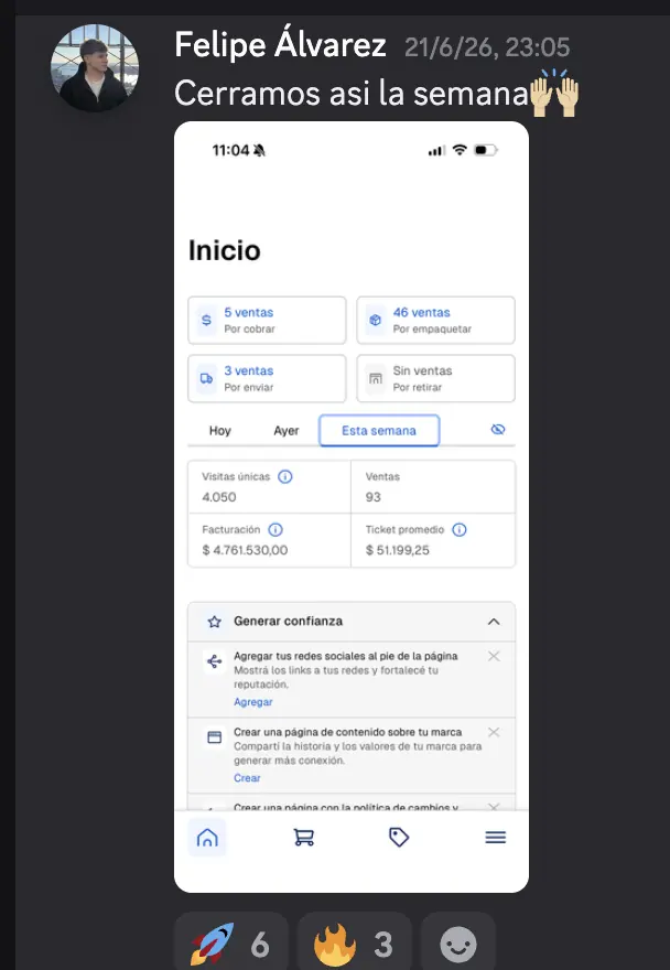 Captura de Discord: Felipe Álvarez · Cerramos así la semana
